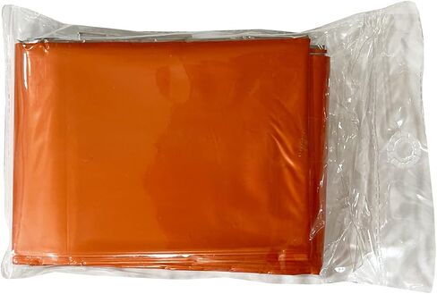 Rescue Essentials Hypothermia Wrap Blanket, Oversized 60" x 96", Mylar/Lightweight Polyethylene Fabric (Orange) in Saudi Arabia