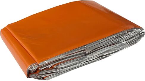 Rescue Essentials Hypothermia Wrap Blanket, Oversized 60" x 96", Mylar/Lightweight Polyethylene Fabric (Orange) in Saudi Arabia