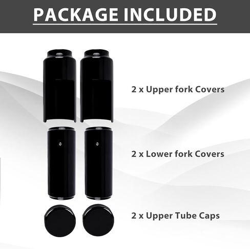 FHV الجزء العلوي السفلي من شوكة الصدمات الأمامية يغطي مجموعة غطاء لـ Harley Dyna Street Bob Low Rider 2018-2023 دراجة نارية ممتص الصدمات شوكة أنابيب الحرس حامي in Kuwait