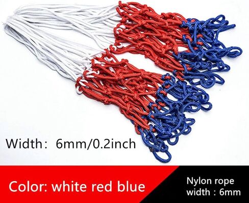 شبكة كرة سلة أنجير قطعتان/حزمة، شبكة كرة سلة من النايلون 12 حلقة، شبكة إطار كرة السلة، شبكة من النايلون الأحمر والأبيض والأزرق، شبكة إطار كرة السلة in Kuwait