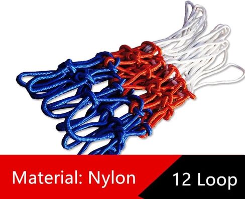 شبكة كرة سلة أنجير قطعتان/حزمة، شبكة كرة سلة من النايلون 12 حلقة، شبكة إطار كرة السلة، شبكة من النايلون الأحمر والأبيض والأزرق، شبكة إطار كرة السلة in Kuwait