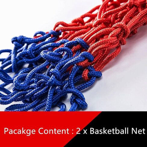 شبكة كرة سلة أنجير قطعتان/حزمة، شبكة كرة سلة من النايلون 12 حلقة، شبكة إطار كرة السلة، شبكة من النايلون الأحمر والأبيض والأزرق، شبكة إطار كرة السلة in Kuwait