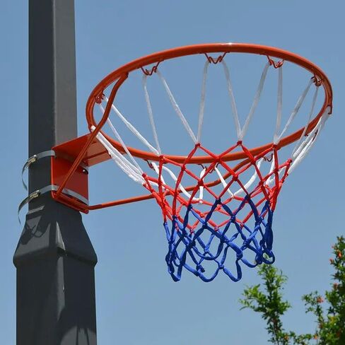 شبكة كرة سلة أنجير قطعتان/حزمة، شبكة كرة سلة من النايلون 12 حلقة، شبكة إطار كرة السلة، شبكة من النايلون الأحمر والأبيض والأزرق، شبكة إطار كرة السلة in Kuwait