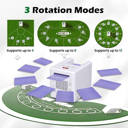 موزع البطاقات الأوتوماتيكي من نيوتري مع رقائق البوكر، آلة توزيع البطاقات مع 3 أوضاع للتدوير، آلة تداول البطاقات ذات 4 طوابق لألعاب البلاك جاك تكساس هولدم والكازينو، قابلة لإعادة الشحن من النوع C in Kuwait