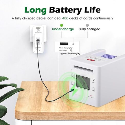 موزع البطاقات الأوتوماتيكي من نيوتري مع رقائق البوكر، آلة توزيع البطاقات مع 3 أوضاع للتدوير، آلة تداول البطاقات ذات 4 طوابق لألعاب البلاك جاك تكساس هولدم والكازينو، قابلة لإعادة الشحن من النوع C in Kuwait