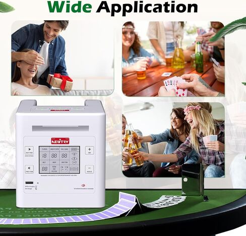 موزع البطاقات الأوتوماتيكي من نيوتري مع رقائق البوكر، آلة توزيع البطاقات مع 3 أوضاع للتدوير، آلة تداول البطاقات ذات 4 طوابق لألعاب البلاك جاك تكساس هولدم والكازينو، قابلة لإعادة الشحن من النوع C in Kuwait