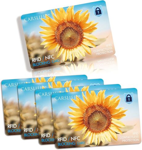 بطاقة CARSLIFE RFID للحجب مكونة من 5 قطع بدون تلامس NFC Bank Debit بطاقة الائتمان حامي مانع للمحفظة بأكملها ومحفظة درع تصميم زهرة in Kuwait