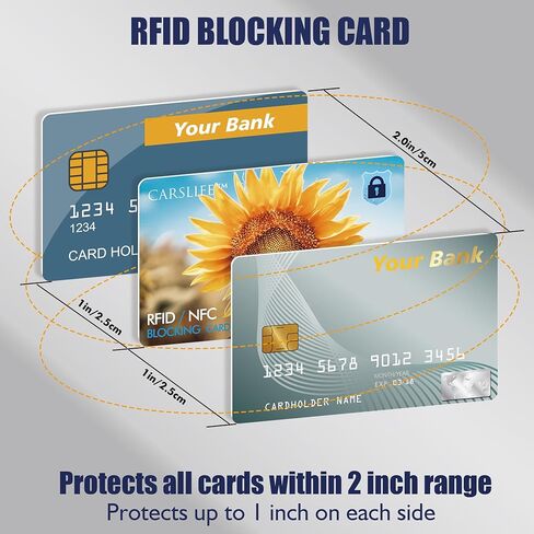 بطاقة CARSLIFE RFID للحجب مكونة من 5 قطع بدون تلامس NFC Bank Debit بطاقة الائتمان حامي مانع للمحفظة بأكملها ومحفظة درع تصميم زهرة in Kuwait