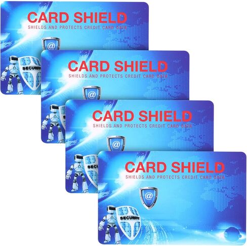 Sannofair RFID Blocking Card, 4Pcs NFC Bank Debit Credit Card Passport Blocker Card Protector for Men Women, Compact RFID Card Protects Entire Wallet Purse in Saudi Arabia