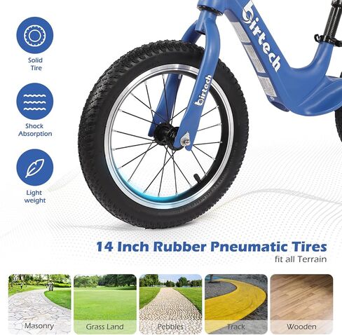14" Kids Balance Bike for 3,4,5,6 Year Old Boys and Girls, Air Tires with Magnesium Alloy Frame, Lightweight No Pedal Toddler Training Bicycle in Saudi Arabia