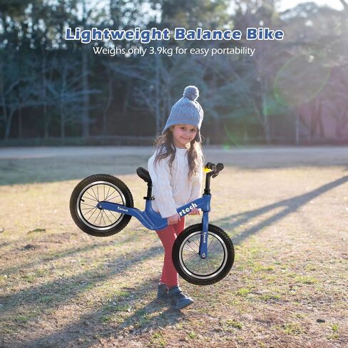 14" Kids Balance Bike for 3,4,5,6 Year Old Boys and Girls, Air Tires with Magnesium Alloy Frame, Lightweight No Pedal Toddler Training Bicycle in Saudi Arabia