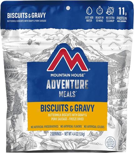 Mountain House Classic Biscuits & Gravy | Freeze Dried Backpacking & Camping Food | 3 Servings in Saudi Arabia
