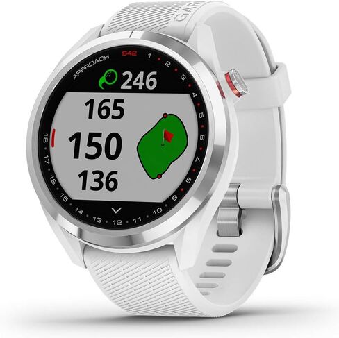Garmin Approach S42 (Rose Gold/Light Sand) Womens Golf GPS Watch - Gift Box Bundle with PlayBetter Wall Adapter, HD Tempered Glass, & Hard Case - 42,000+ Courses, Green View True Shape & F/M/B Yardage in Saudi Arabia