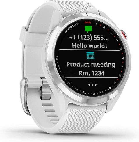 Garmin Approach S42 (Rose Gold/Light Sand) Womens Golf GPS Watch - Gift Box Bundle with PlayBetter Wall Adapter, HD Tempered Glass, & Hard Case - 42,000+ Courses, Green View True Shape & F/M/B Yardage in Saudi Arabia