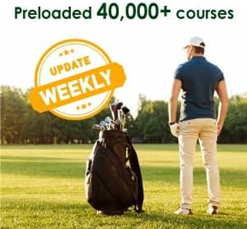 ساعة جولف كانمور TW353 مع قماش عدسة، أكثر من 41,000 ملعب تم تحميله مسبقًا في جميع أنحاء العالم، شاشة LCD عالية، تركواز in Kuwait