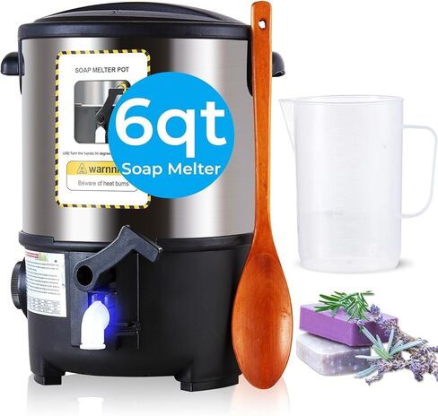 مذيب صابون PIUH 6Qts لصنع الصابون، قاعدة صابون كهربائية ذاتية الصنع لصنع مذيب للحرف اليدوية، وعاء ذوبان صابون كبير لصنع الصابون in Kuwait