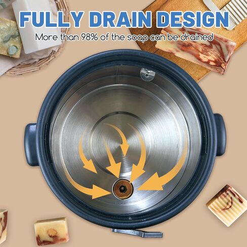 مذيب صابون PIUH 6Qts لصنع الصابون، قاعدة صابون كهربائية ذاتية الصنع لصنع مذيب للحرف اليدوية، وعاء ذوبان صابون كبير لصنع الصابون in Kuwait