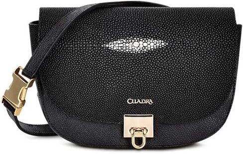 CUADRA Women's Beltbag in Genuine Stingray Leather Black, BO459MA in Saudi Arabia