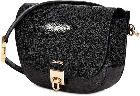 CUADRA Women's Beltbag in Genuine Stingray Leather Black, BO459MA in Saudi Arabia