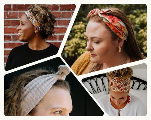 Wide Tie Handmade Headband - Comfortable, Light, Soft, and Stretchy | Washable + Headache Free Design | Crafted in small batches from New York | Bizzy B Crafts (Daffodil Yellow) in Saudi Arabia