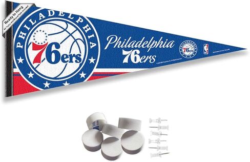 Philadelphia 76ers Pennant Flag and Wall Tack Pads Mounts in Saudi Arabia