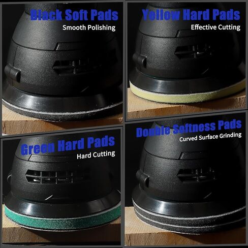 144PCS 5 Inch Sanding Discs Hook and Loop Wet Dry Sanding Paper, 8 Holes Orbital Sander Sandpaper with 4PCS Upgraded Interface Pads, Silicon Carbide Assortment 400 600 800 1000 1500 2000 3000 5000 in Saudi Arabia