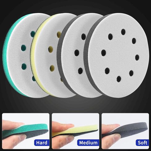 144PCS 5 Inch Sanding Discs Hook and Loop Wet Dry Sanding Paper, 8 Holes Orbital Sander Sandpaper with 4PCS Upgraded Interface Pads, Silicon Carbide Assortment 400 600 800 1000 1500 2000 3000 5000 in Saudi Arabia