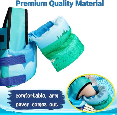 Toddler Swim Vest, GOSEN Kids Swim Vest for 22-66 Pounds Boys & Girls Shoulder Harness Arm Wings, Toddler Floaties for Kids 2 3 4 5 6 7 Years Old Baby in Saudi Arabia