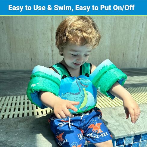 Toddler Swim Vest, GOSEN Kids Swim Vest for 22-66 Pounds Boys & Girls Shoulder Harness Arm Wings, Toddler Floaties for Kids 2 3 4 5 6 7 Years Old Baby in Saudi Arabia