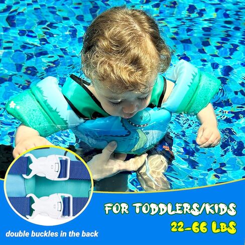 Toddler Swim Vest, GOSEN Kids Swim Vest for 22-66 Pounds Boys & Girls Shoulder Harness Arm Wings, Toddler Floaties for Kids 2 3 4 5 6 7 Years Old Baby in Saudi Arabia