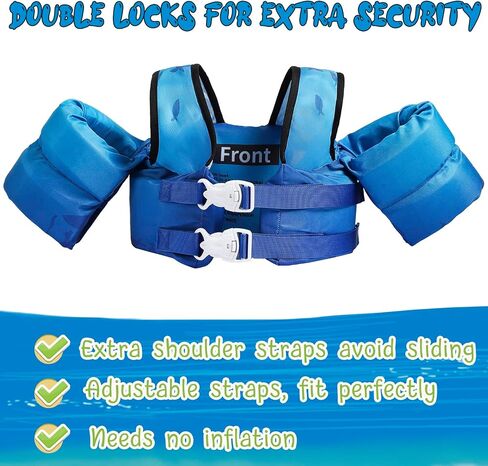 Toddler Swim Vest, GOSEN Kids Swim Vest for 22-66 Pounds Boys & Girls Shoulder Harness Arm Wings, Toddler Floaties for Kids 2 3 4 5 6 7 Years Old Baby in Saudi Arabia