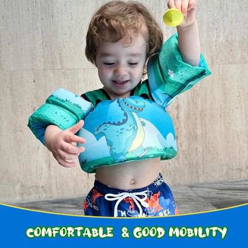 Toddler Swim Vest, GOSEN Kids Swim Vest for 22-66 Pounds Boys & Girls Shoulder Harness Arm Wings, Toddler Floaties for Kids 2 3 4 5 6 7 Years Old Baby in Saudi Arabia