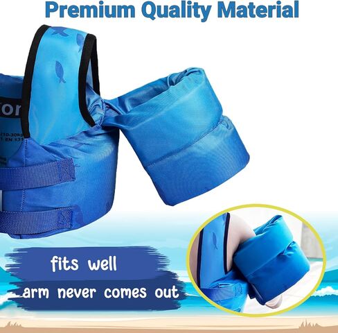 Toddler Swim Vest, GOSEN Kids Swim Vest for 22-66 Pounds Boys & Girls Shoulder Harness Arm Wings, Toddler Floaties for Kids 2 3 4 5 6 7 Years Old Baby in Saudi Arabia