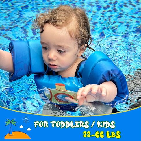Toddler Swim Vest, GOSEN Kids Swim Vest for 22-66 Pounds Boys & Girls Shoulder Harness Arm Wings, Toddler Floaties for Kids 2 3 4 5 6 7 Years Old Baby in Saudi Arabia