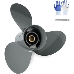 OEM Upgrade Aluminum Outboard Boat Propeller for Honda Engines 35HP 40HP 45HP 50HP 60 HP,11 3/4x10 11 3/8x12 11 1/8x13 11 1/8x14 11 1/2x14 11x15,13 Spline Tooth,RH in Kuwait