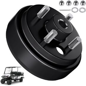 EZGO TXT Brake Drum Hub Assembly Replace 19186G1P for EZGO Golf Cart 1982-UP Electric and 2-Cycle 1982-1993 Gas Models, 0.75 Inch 24-Tooth Star Splines Hole, Replace OEM# 19186-G1 17082-G2 17298-G1 in Saudi Arabia