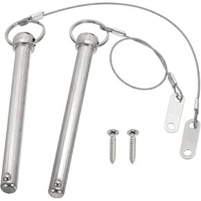 PATIKIL 1/2" Dia Quick Release Pin with Lanyard, Bimini Top Pin Carbon Steel Effective Length 4.7"(120mm) for Boats Marine Hardware, Silver in Saudi Arabia