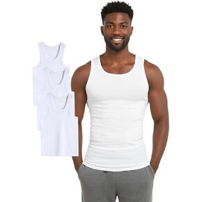 Men's Cotton Undershirts Sleeveless S-3XL Mens A-Shirts Classic Fit Layering Tops Tank Tops Regular Big & Tall in Kuwait