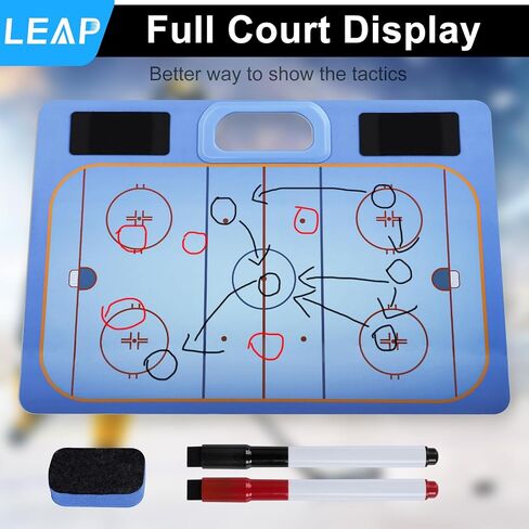 LEAP Coach Board for Soccer Premium Coaches Clipboard | Double-Sided Dry Erase Marker Board for Basketball Icehockey Soccer Baseball Football, (Marker Included) in Saudi Arabia