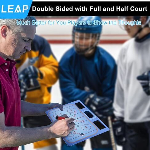 LEAP Coach Board for Soccer Premium Coaches Clipboard | Double-Sided Dry Erase Marker Board for Basketball Icehockey Soccer Baseball Football, (Marker Included) in Saudi Arabia