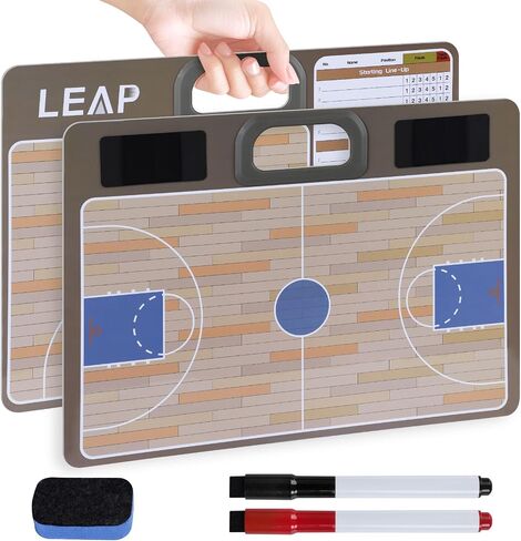 LEAP Coach Board for Soccer Premium Coaches Clipboard | Double-Sided Dry Erase Marker Board for Basketball Icehockey Soccer Baseball Football, (Marker Included) in Saudi Arabia
