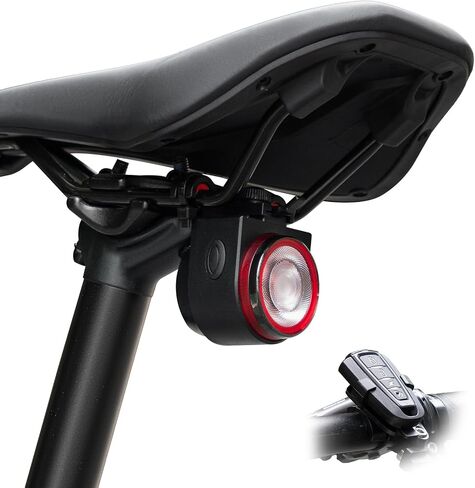 ROCKBROS Smart Bike Tail Light with Bike Horn Alarm, USB Rechargeable Rear Bike Light for Night Riding, Waterproof and Anti - Theft,Wireless Remote Control in Saudi Arabia