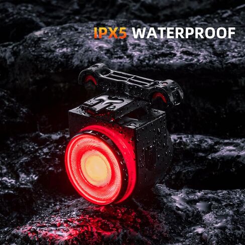 ROCKBROS Smart Bike Tail Light with Bike Horn Alarm, USB Rechargeable Rear Bike Light for Night Riding, Waterproof and Anti - Theft,Wireless Remote Control in Saudi Arabia
