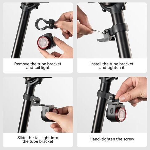 ROCKBROS Smart Bike Tail Light with Bike Horn Alarm, USB Rechargeable Rear Bike Light for Night Riding, Waterproof and Anti - Theft,Wireless Remote Control in Saudi Arabia