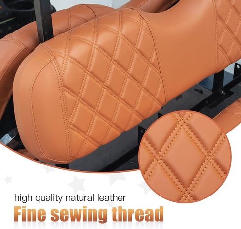 NOKINS Golf Cart Seat Covers Fit Club Car Precedent/DS/EZGO RXV/TXT/Yamaha Drive Aftermarket Standard Rear Seat Cushion, No Stapler, Multiple Colors&Breathable (Black&Brown Stitch) in Saudi Arabia