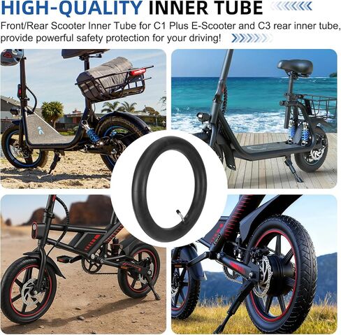 أنبوب داخلي مطور من Jerbor لدراجات Gyroor C1 Plus C3 الخلفية للأنبوب الداخلي للدراجات البخارية الإلكترونية، الجزء الأمامي والخلفي السميك المقاوم للثقب لملحقات سكوتر Gyroor E in Kuwait