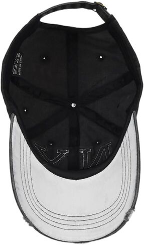 Distressed Denim Baseball Cap for Men and Women | Vintage Style | Adjustable Dad Hat | Light Grey NY in Saudi Arabia
