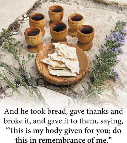 Olive Wood Mini Communion Cups with Bread Tray – Set of 6 wooden Hand-Carved Kiddush Cups in Gift Bag – Made in Bethlehem, Christian Church Worship Set with Certificate of Origin in Saudi Arabia