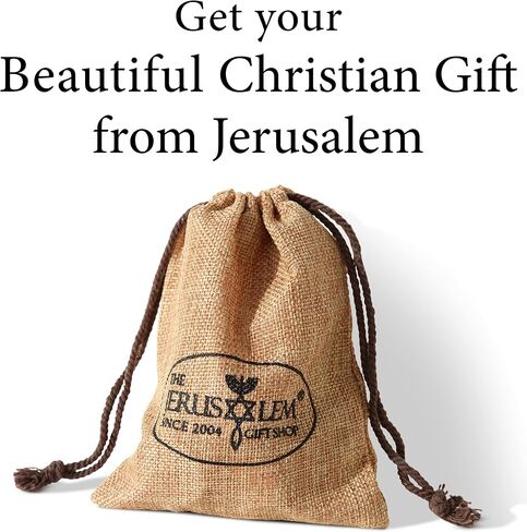 Olive Wood Mini Communion Cups with Bread Tray – Set of 6 wooden Hand-Carved Kiddush Cups in Gift Bag – Made in Bethlehem, Christian Church Worship Set with Certificate of Origin in Saudi Arabia