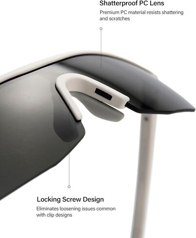 TIJN Anti-Slip Sports Sunglasses for Men Women, UV400 Running Baseball Cycling Driving Fishing Outdoor Glasses, Rail in Kuwait